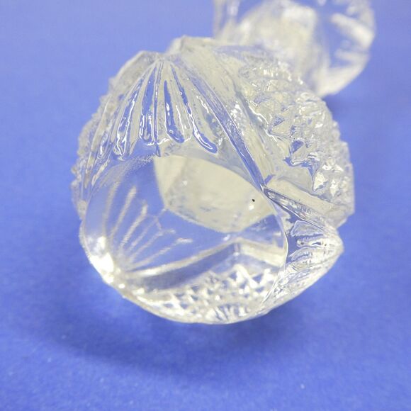 Knife Rest Clear Pressed Glass Antique Victorian Barbell - Picture 5 of 9